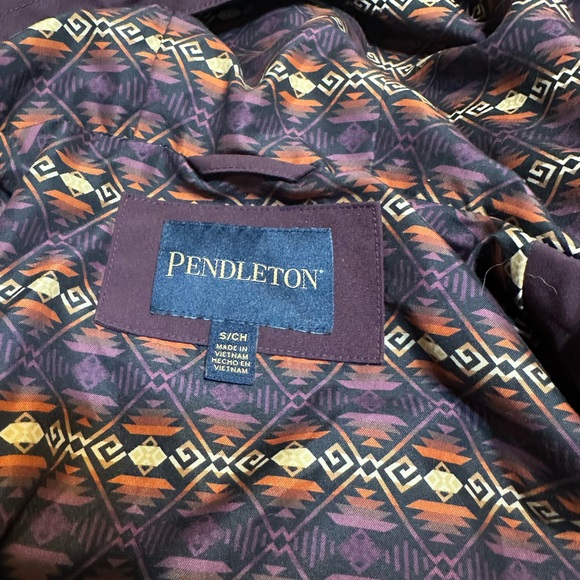 Pendleton purple rain jacket Aztec lining - Picture 7 of 8